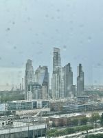 die Skyline mit Regen