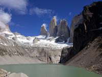 Wanderung zum Mirador de Las Torres, in Nationalpark Torrel del Paine, Patagonien, in Chile