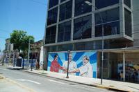 Chávez (Venezuela), Kirchner (Argentinien) und Lula (Brasilien), Mural in La Boca