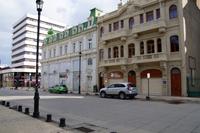 Verrammelte Banken wegen der Proteste in Chile 