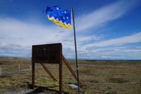 Das Kreuz des Südens auf der Fahne der chilenischen Región de Magallanes y de la Antártica Chilena