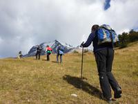 Wanderung zum Aussichtspunkt de las Torres in Torres del Paine Nationalpark in Chile