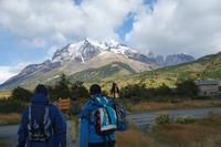 Wanderung zum Aussichtspunkt de las Torres in Torres del Paine Nationalpark in Chile