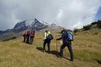 Wanderung zum Aussichtspunkt de las Torres in Torres del Paine Nationalpark in Chile
