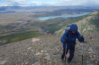 Wanderung zum Aussichtspunkt de las Torres in Torres del Paine Nationalpark in Chile