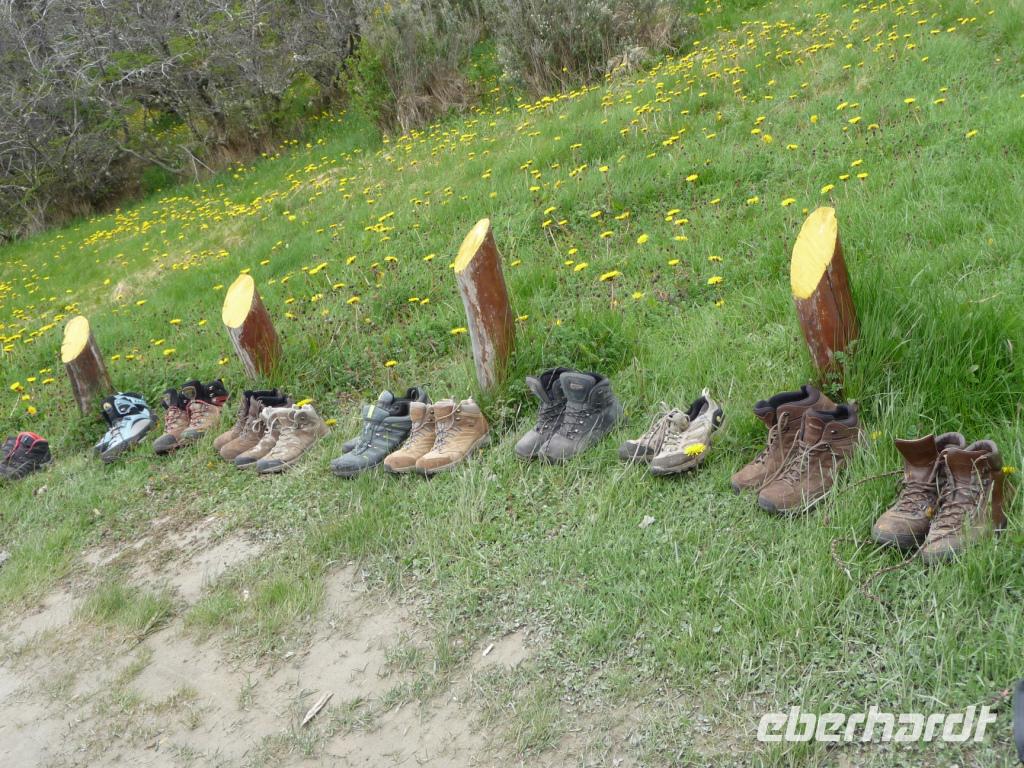 Wanderschuhe am Ende der Welt