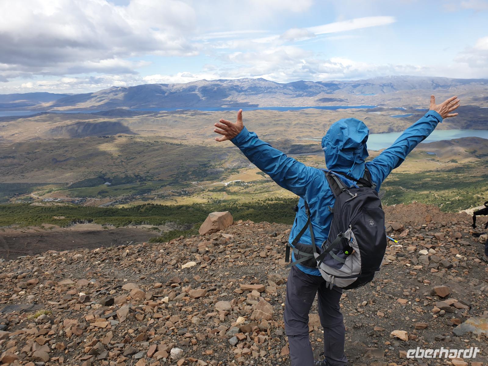 Wanderung zum Aussichtspunkt de las Torres in Torres del Paine Nationalpark in Chile