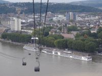 Koblenz - Blick aus der Gondel auf Koblenz