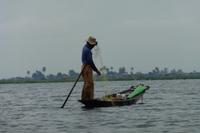 Einbeinfischer auf dem Inlesee