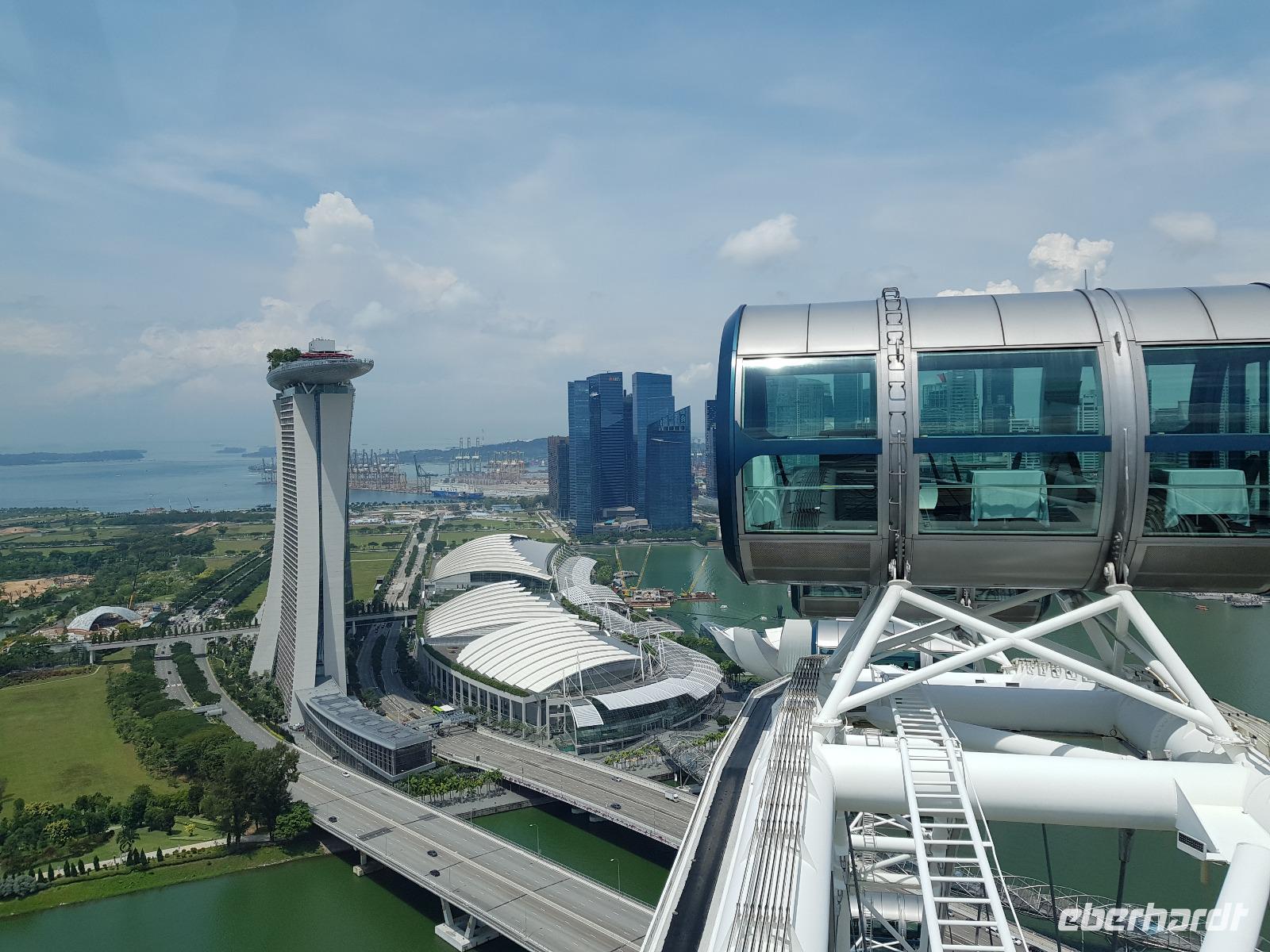 Aussicht vom Singapur Flyer