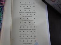 Restaurant im Nationalen Palastmuseum - Speisekarte