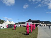 22) Event, Straße zum Gyeongbokgung Königspalast, Seoul, Südkorea