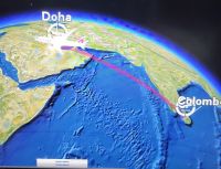 270 Rückflug über Doha nach Deutschland