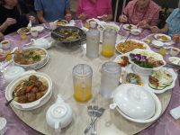 388. Vegetarisches, buddhistisches Abendessen im Kloster Fo Guang Shan, Kaohsiung, Taiwan