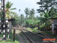 Bahnübergang in Aluthgama