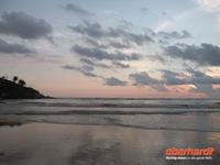 Sonnenuntergang an unserem Hotelstrand in Beruwela