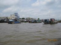 Der schwimmende Markt im Mekong Delta