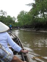 Mit dem Ruderboot durch das Mekong Delta