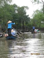 Mit dem Ruderboot durch das Mekong Delta