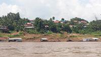 Dörfer am Mekong Fluß