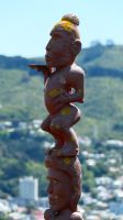 Rundreise Neuseeland // Maori-Skulptur in Wellington