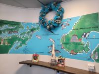 Unsere Fähr-Route mit Weihnachtsdeko