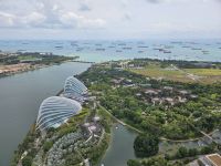 Blick vom Marina Bay Sands Hotel