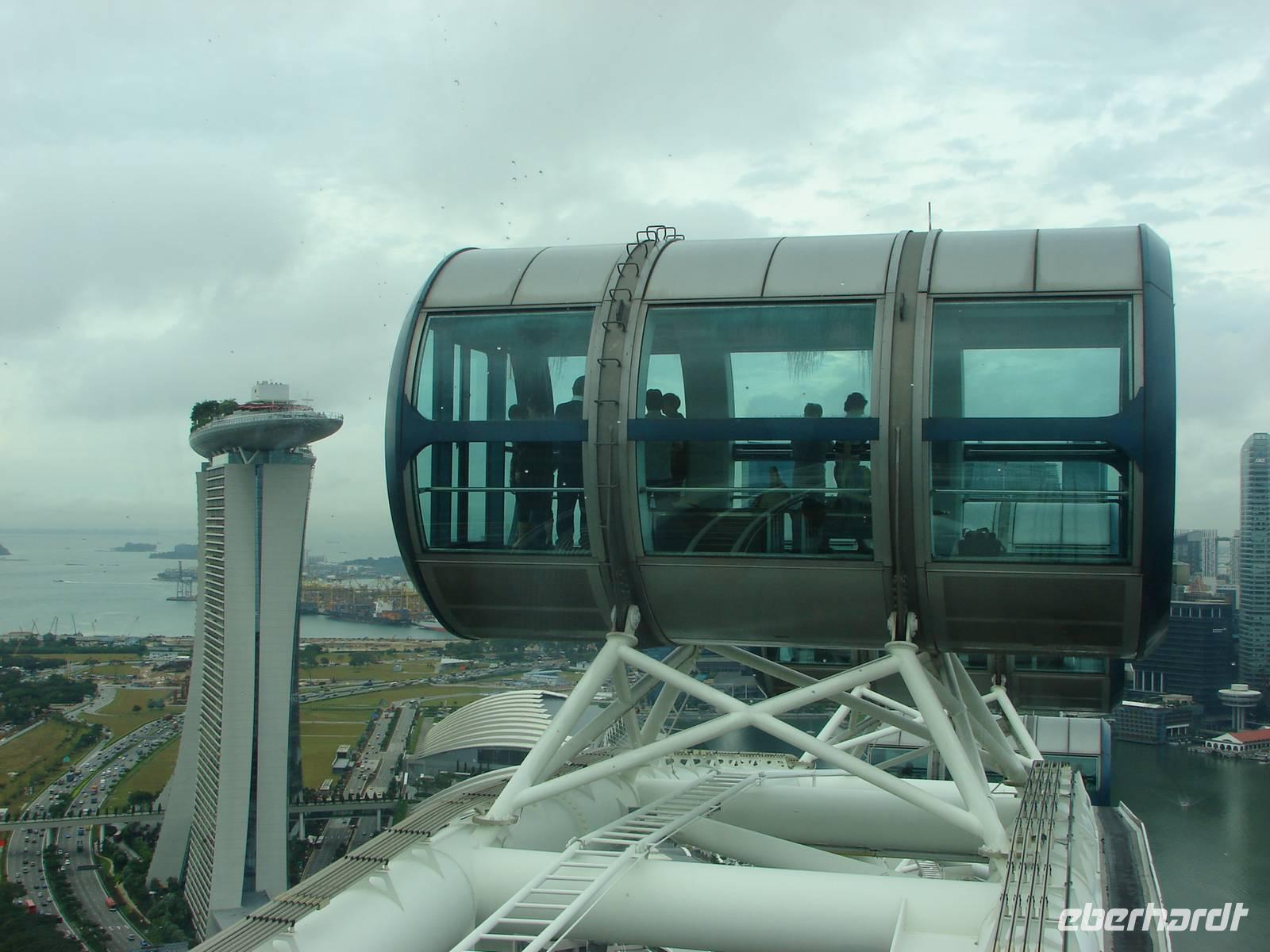 Fahrt mit dem Singapore Flyer (1)