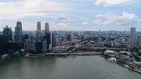 Blick vom Skypark Marina Bay Sands, Singapur