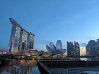 4. Skyline Singapur bei Nacht