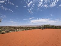372. Toilettenstopp am Mt. Connar mit Salzsee, Outback, Australien
