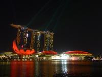 Laser Show am Marina Bay