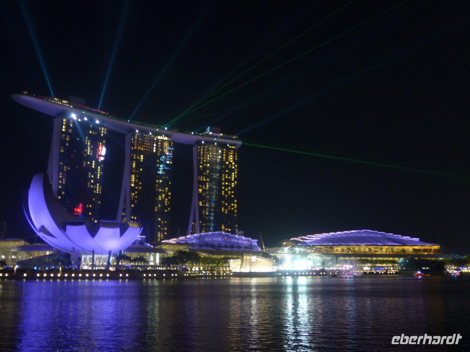 Laser Show am Marina Bay