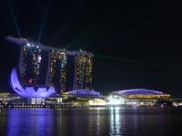 Laser Show am Marina Bay