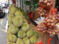 Marktstand Chinatown Singapur - Durianfrucht