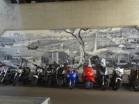 Unterführung mit Malerei zur Geschichte Sydneys