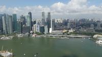 Singapur, Blick vom Sky Observation Deck des Marina Bay Sands Hotels
