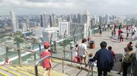 Singapur, auf dem Sky Observation Deck 