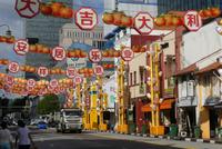 Singapur, Chinatown geschmückt für Chinese New Year
