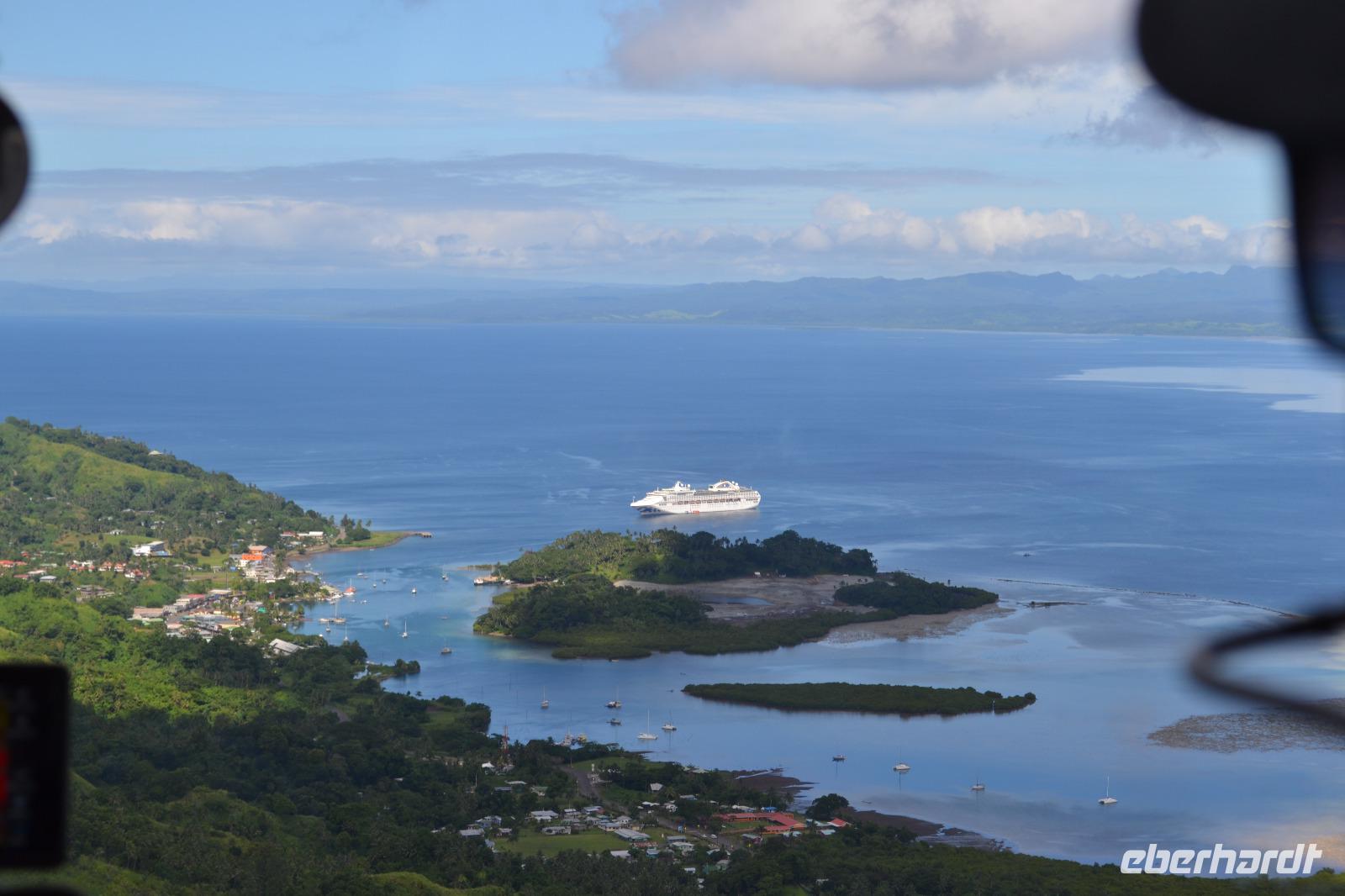 Helikopterflug über Vanua Levu