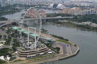 Blick vom Marina Sands Bay auf Singapur (1)