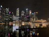 Lichtershow am Marina Bay Sands Hotel