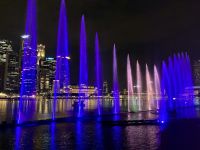Lichtershow am Marina Bay Sands Hotel