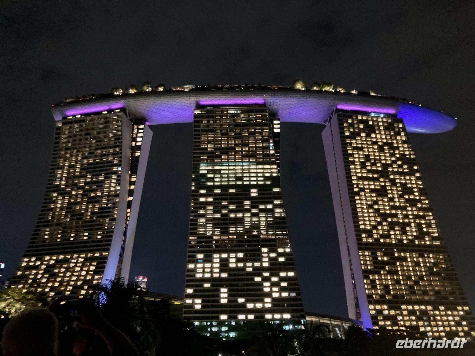 Marina Bay Sands Hotel bei Nacht