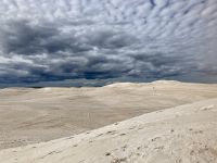 Stopp an einer großen Sanddüne