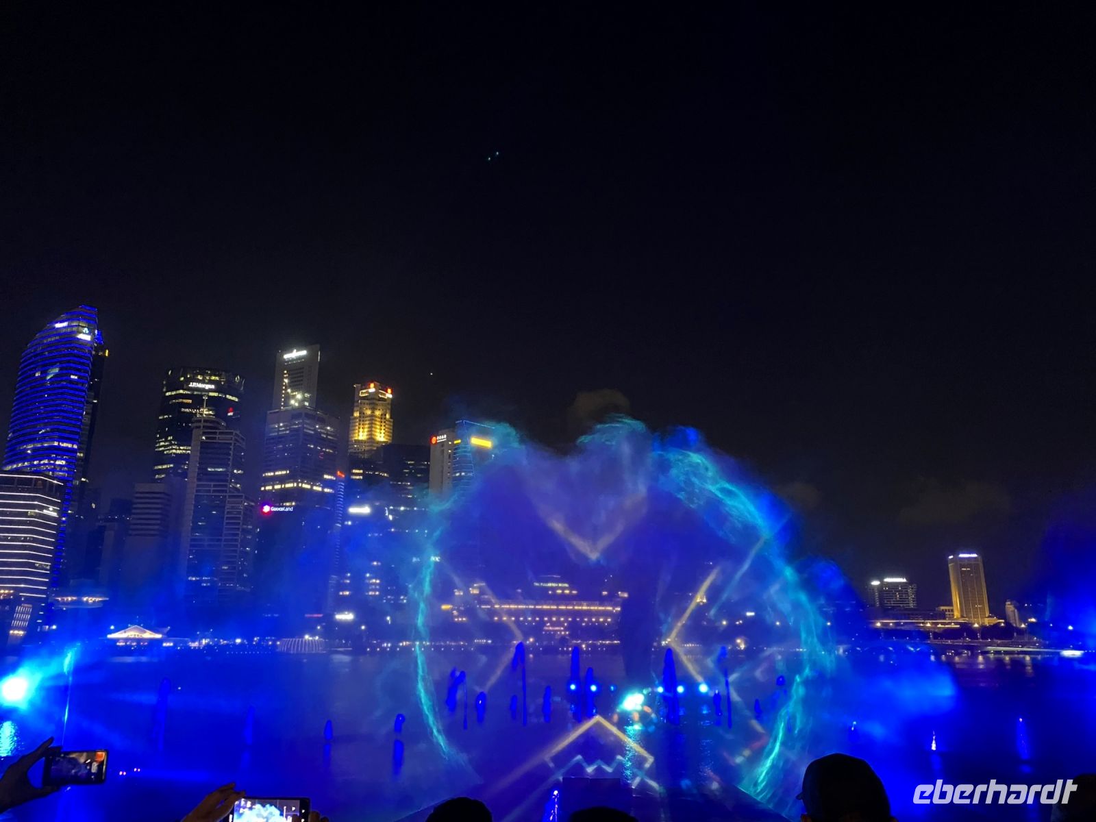 Lichtershow Spectra am Marina Bay Sands Hotel