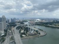 Blick auf den Singapur Flyer