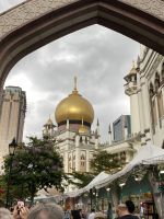 Blick auf die Moschee im Arabischen Viertel im Singapur