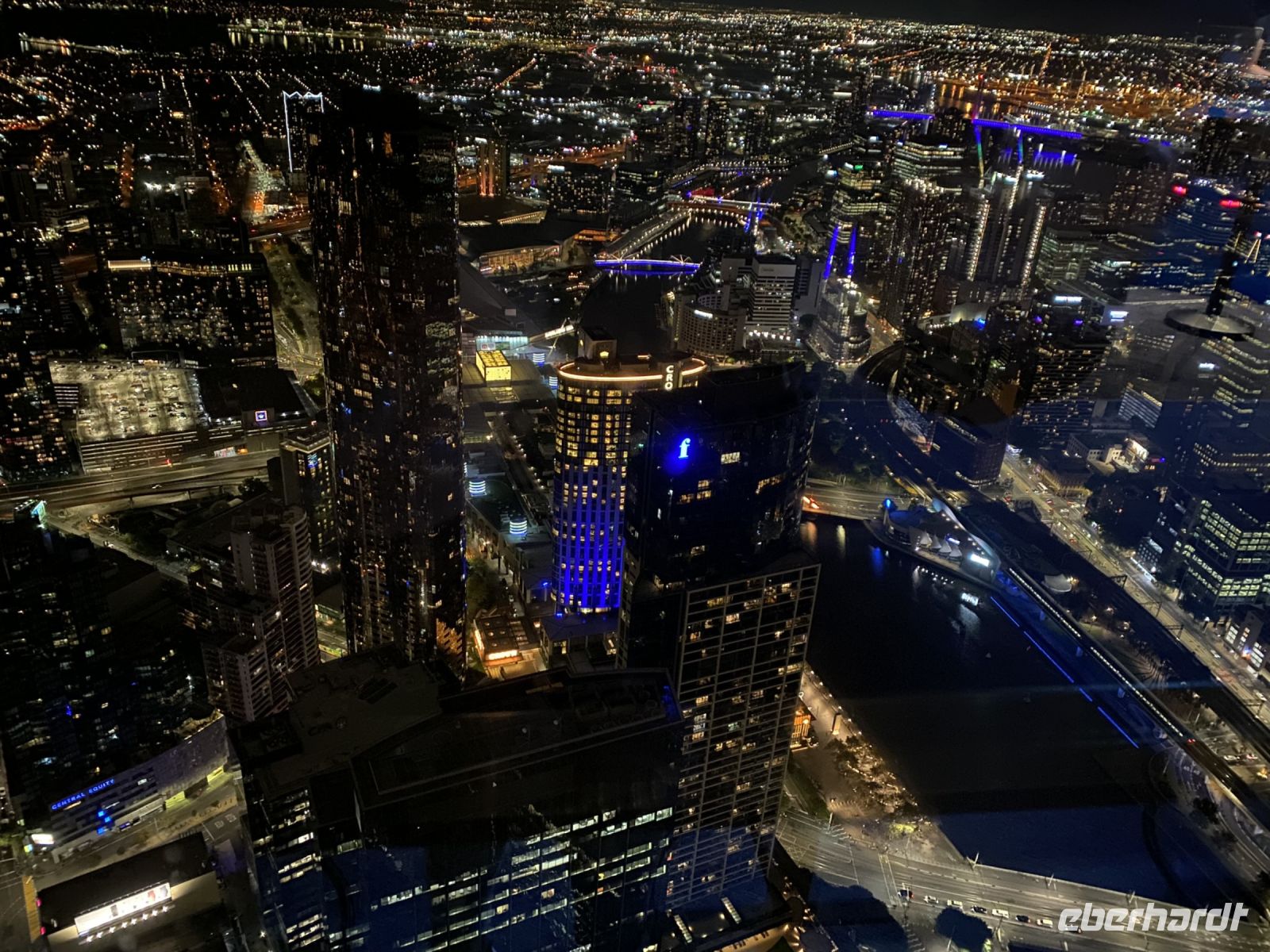 Melbourne bei Nacht vom Eureka Skydeck