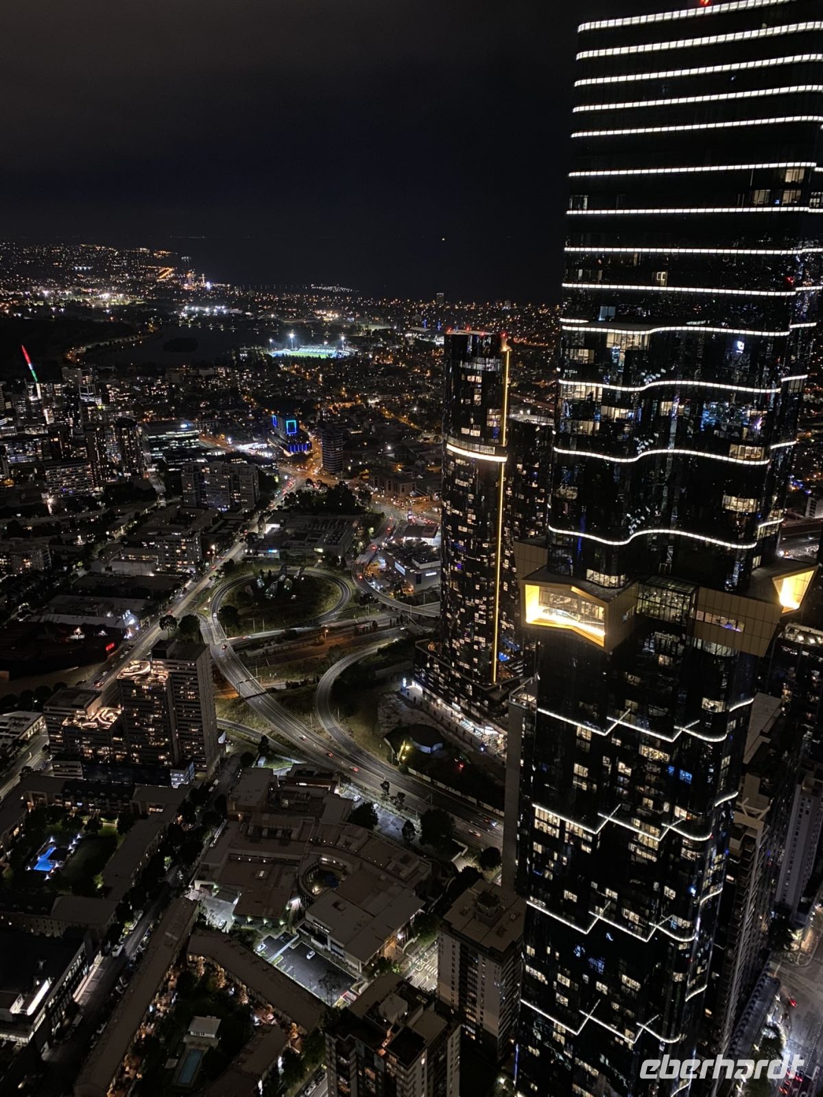 Melbourne bei Nacht vom Eureka Skydeck